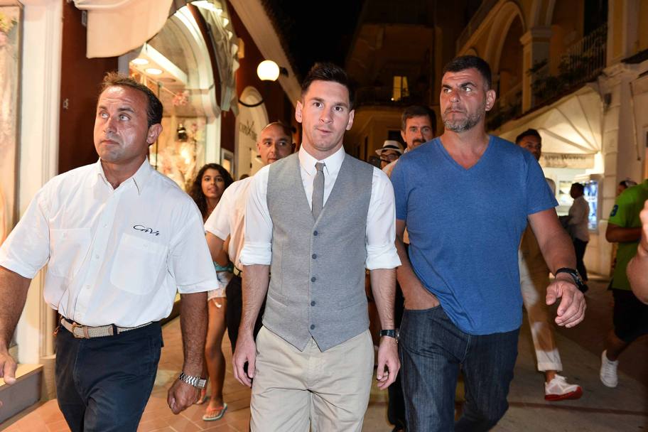 Vacanze italiane a Capri per Lionel Messi (Lapresse)
